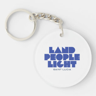 Land mensen licht St Lucia Phrase Geometrische t Sleutelhanger