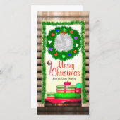 Land Merry kerstdeur Feestdagenkaart (Voorkant / Achterkant)