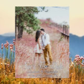 Land met als achtergrond de datum opslaan folie uitnodiging briefkaart