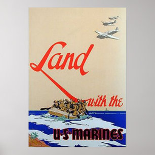Land met de Amerikaanse mariniers Poster