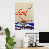 Land met de Amerikaanse mariniers Poster (Thuiskantoor)