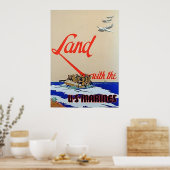 Land met de Amerikaanse mariniers Poster (Keuken)