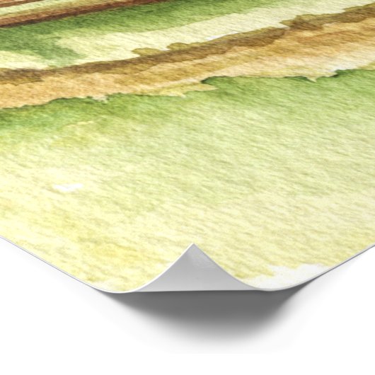 land met konijnenschuur poster (Hoek)