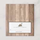 Land Monogram Boom & Hout Bruiloft (Buitenkant ongevouwen)