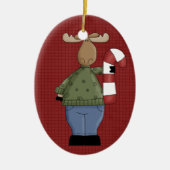 Land Moose Keramische kerstversiering Keramisch Ornament (Voorkant)