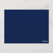 Land Navy Blauwe Roze Rozen Gouden VERLOVING Briefkaart (Achterkant)