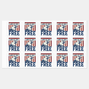 Land of the Free - Amerikaanse adelaar Labels