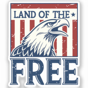 Land of the Free -  Amerikaanse adelaar Sticker