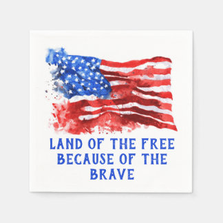Land of the Free - Because of the Brave Flag Servet