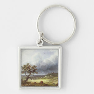 Land onder een Stormy Sky Sleutelhanger