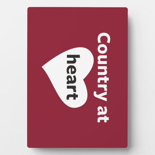 Land op het hart fotoplaat (voorkant)