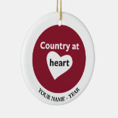 Land op het hart keramisch ornament (Rechts)