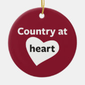 Land op het hart keramisch ornament (Voorkant)