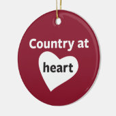 Land op het hart keramisch ornament (Links)