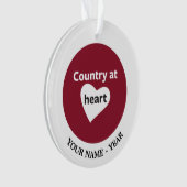 Land op het hart ornament (voorkant)