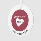 Land op het hart ornament (voorkant)