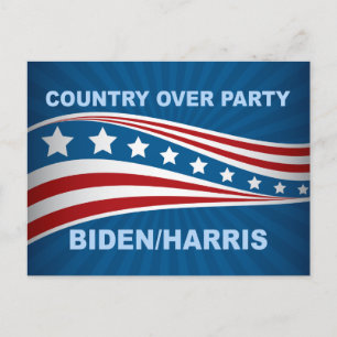 Land over partij Biden Harris Briefkaart