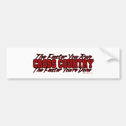 Land overschrijden - Sneller rennen Bumpersticker (Voorkant)