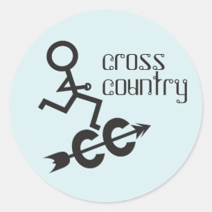 Land overschrijdend ronde sticker