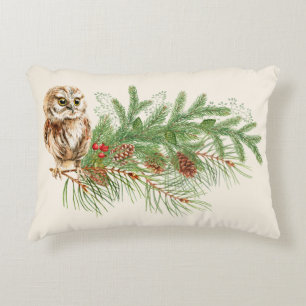 Land Owl Kerstmis Decoratief Kussen