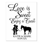 Land Paar Liefde is Zoet Rubberstempel (Afrduk)