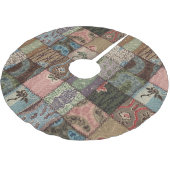 Land patchwork quilt, 3D textuur. Kerstboom Rok (Gekanteld)