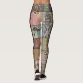Land patchwork quilt, 3D textuur. Leggings (Achterkant)