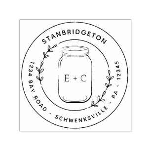 Land Persoonlijk Ronde Aangepast retouradres Zelfinktende Stempel