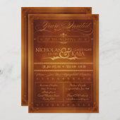  land Poster Style Wedding Uitnodiging (Voorkant / Achterkant)