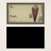 Land Prim Heart - CadeauLabel Visitekaartjes (Voorkant /achterkant)