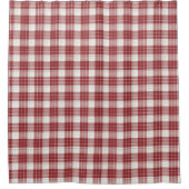 Land/Primitief rood geruit Douchegordijn (Voorkant)