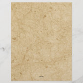 Land Primitive Folk Art Blue Saltbox Home Briefhoofd (Achterkant)