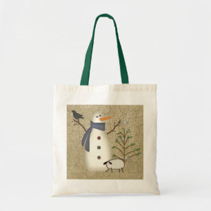 Land Primitive Snowman Bag Tote Bag