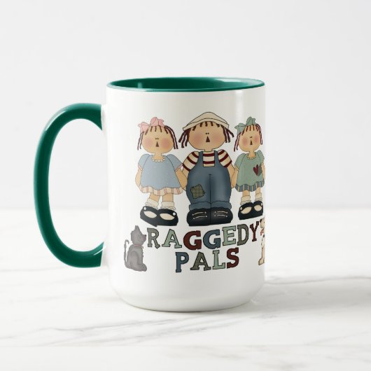 Land Raggedy Ann en Andy Pals Koffie Mok (Links)