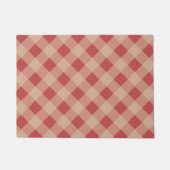 Land Red Gingham Kitchen Doormat Rug Deurmat (Voorkant)