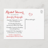 Land Red Gingham Pset Rustic Vrijgezellenfeest Uitnodiging Briefkaart (Achterkant)