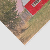 Land Red White Barn Pink Sky Tissuepapier (Detail)