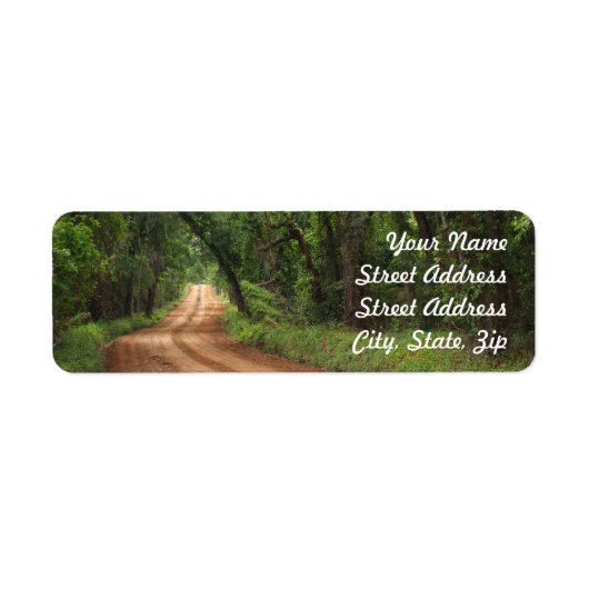 Land Road Background Return Address Sticker (Voorkant)