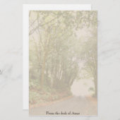 Land Road met Trees Personalized Stationery Briefpapier (Voorkant / Achterkant)