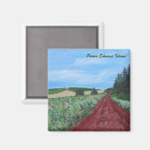 Land Road Square Magnet Magneet (Voorkant / Achterkant)