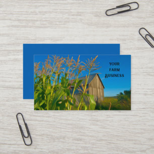 Land Roestland Oud Barn Blauw Groen Boerderij Visitekaartje