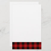 Land rood en zwarte vlecht briefpapier (Voorkant / Achterkant)