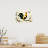 Land Rooster  huiswanddecor Poster (Keuken)