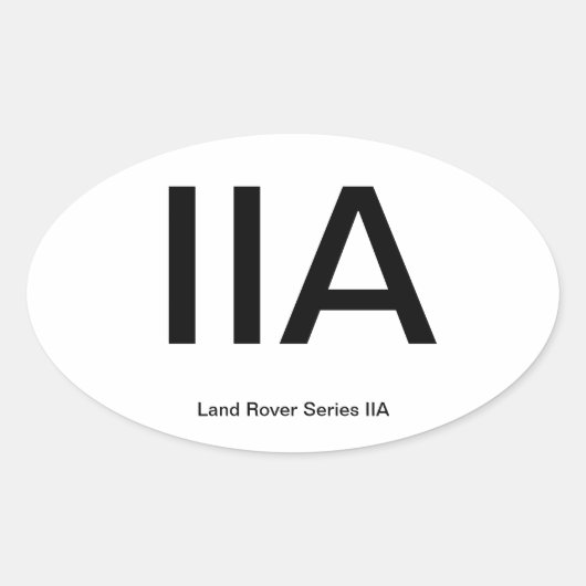 Land Rover Series IIA ovaal Ovale Sticker (Voorkant)