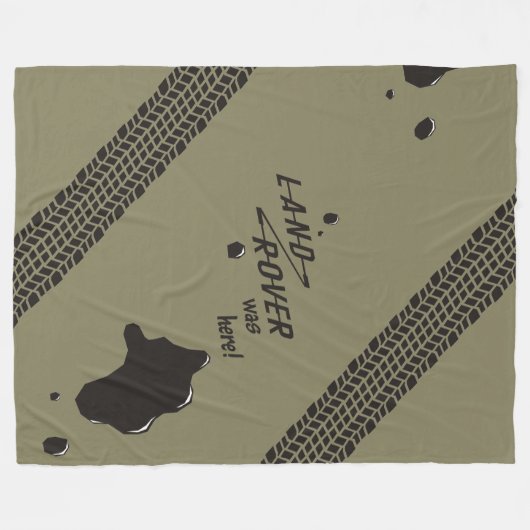 Land-Rover was hier. fleece deken (Voorkant (Horizontaal))