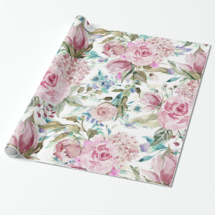  land Roze Blauwgroen lavendel Cadeaupapier