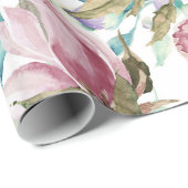 land Roze Blauwgroen lavendel Cadeaupapier (Rol Hoek)