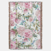  land Roze Blauwgroen lavendel Deken (Voorkant Verticaal)