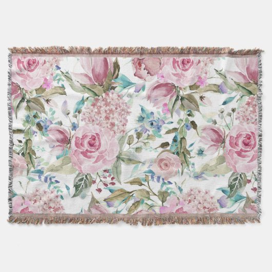  land Roze Blauwgroen lavendel Deken (Voorkant)