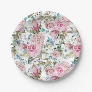 land Roze Blauwgroen lavendel Papieren Bordje